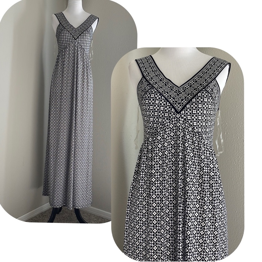 🆕NWT Max Studio Geometric Sleeveless Maxi Dress